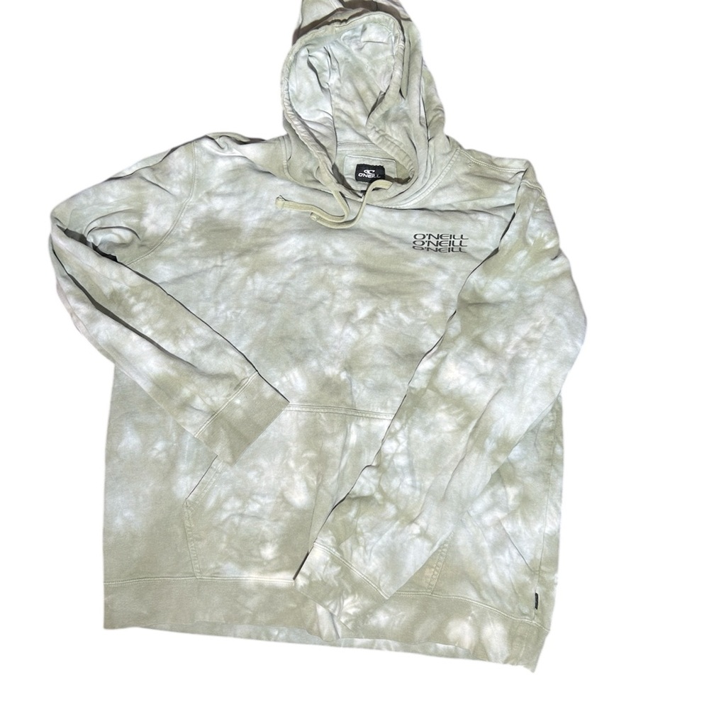 O’Neill Tie Dye Pullover Hoodie Green Men’s XL Surf Skate FLAW